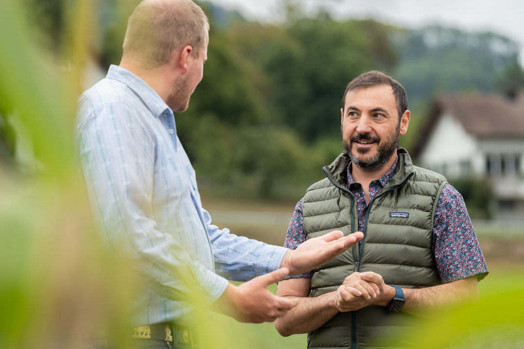 Matthew Wallenstein, Chief Soil Scientist and Michael Suter of Suter Hof, Hendschiken