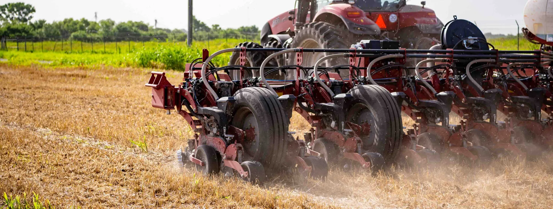 Moreland farm 2022 - tractor in field no-till