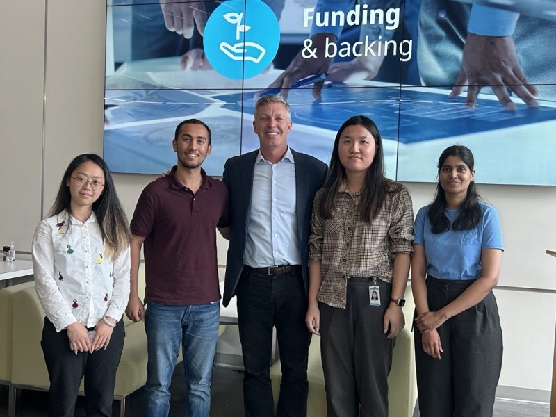 Group of Interns with Jeff Rowe CEO