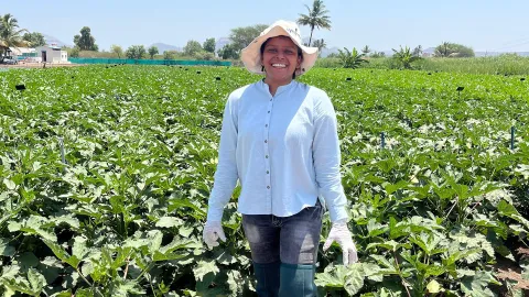 Nisha Kumari in field